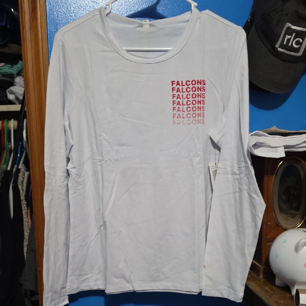Falcons Women's White Long Sleeve Top